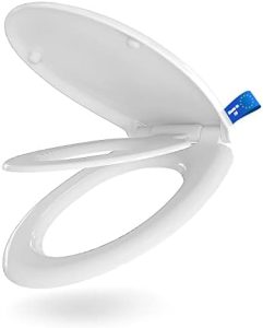 BigDean WC-Sitz mit abnehmbaren Kindersitz & Schnellverschluss - antibakteriell oval, bis 150kg, Made in EU!