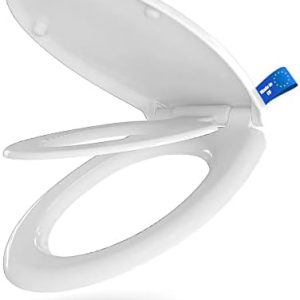 BigDean WC-Sitz mit abnehmbaren Kindersitz & Schnellverschluss - antibakteriell oval, bis 150kg, Made in EU!