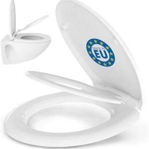 Familienfreundliche Toilettenbrille von – 2-in-1 WC Sitz mit Kindersitz und Absenkautomatik für sichere Nutzung – Hygie