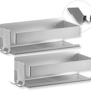 BENKSTEIN Duschablage 2er-Set | Duschregal zum Kleben oder Bohren | Praktische Halterung für Duschgel & Shampoo in Ihrem