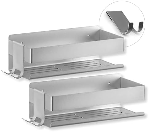 BENKSTEIN Duschablage 2er-Set | Duschregal zum Kleben oder Bohren | Praktische Halterung für Duschgel & Shampoo in Ihrem