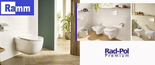 Ramm Toilettensitz Soft Close - Antibakterielles Duroplast für Badezimmerkomfort, kompatibel mit Roca Gap, einfache Mont