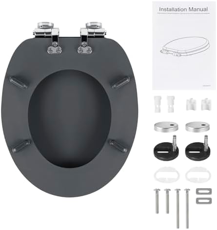 Toilettendeckel Holz mit Absenkautomatik - Leichter zu reinigender WC Sitz mit Quick-Release für modernes Baddesign