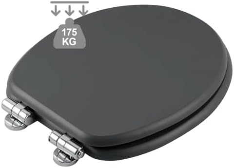 Toilettendeckel Holz mit Absenkautomatik - Leichter zu reinigender WC Sitz mit Quick-Release für modernes Baddesign