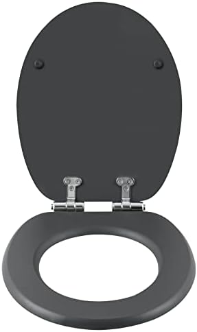 Toilettendeckel Holz mit Absenkautomatik - Leichter zu reinigender WC Sitz mit Quick-Release für modernes Baddesign