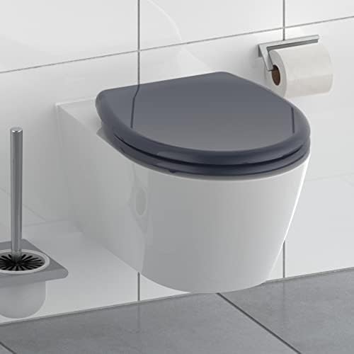 SCHÜTTE STONE WC-Sitz Duroplast mit Absenkautomatik & Schnellverschluss - ideale Reinigung, Belastung 150 kg, Steinmotiv
