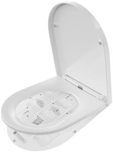 Toilettendeckel Duroplast mit Absenkautomatik 4|5x36 cm – antibakterieller WC Sitz für komfortable Hygiene in jedem Bade
