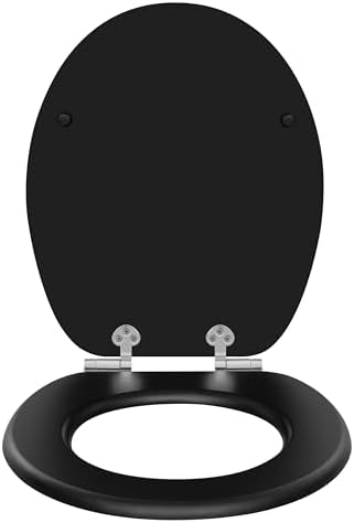 Toilettendeckel Holz mit Absenkautomatik - Leichter zu reinigender WC Sitz mit Quick-Release für modernes Baddesign