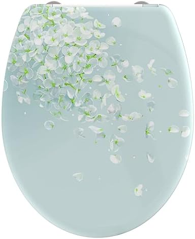 SCHÜTTE STONE WC-Sitz Duroplast mit Absenkautomatik & Schnellverschluss - ideale Reinigung, Belastung 150 kg, Steinmotiv