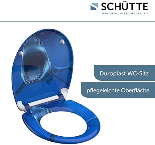 SCHÜTTE STONE WC-Sitz Duroplast mit Absenkautomatik & Schnellverschluss - ideale Reinigung, Belastung 150 kg, Steinmotiv