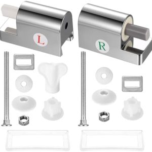2er Set Universal WC Sitz Halterung mit Softclose Scharnieren - Ideal für Toilettensitz Reparatur & Installation