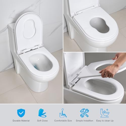 Ibergrif Toilettensitz Kinder 2 in 1 mit Absenkautomatik, antibakteriell, einfach montierbar, ideal für jedes Bad