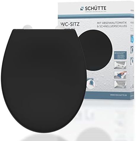 SCHÜTTE STONE WC-Sitz Duroplast mit Absenkautomatik & Schnellverschluss - ideale Reinigung, Belastung 150 kg, Steinmotiv