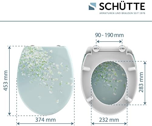 SCHÜTTE STONE WC-Sitz Duroplast mit Absenkautomatik & Schnellverschluss - ideale Reinigung, Belastung 150 kg, Steinmotiv