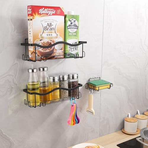 ALOCEO Duschablage ohne Bohren, 3 Stück rostfrei – Praktischer Dusch Organizer für Shampoo, Silber