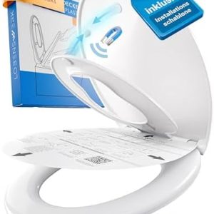 Antibakterieller Toilettendeckel mit Kindersitz | Einfache Montage, oval, UV-beständig – perfekter Klodeckel für Familie