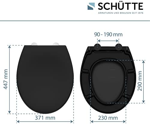 SCHÜTTE STONE WC-Sitz Duroplast mit Absenkautomatik & Schnellverschluss - ideale Reinigung, Belastung 150 kg, Steinmotiv