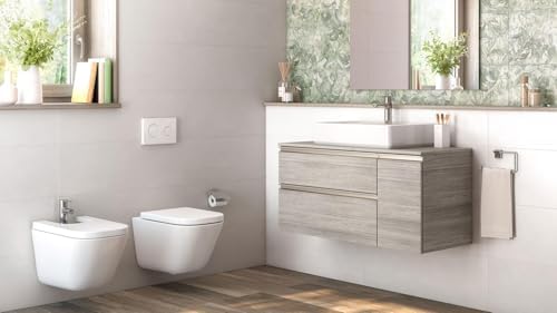 Ramm Toilettensitz Soft Close - Antibakterielles Duroplast für Badezimmerkomfort, kompatibel mit Roca Gap, einfache Mont