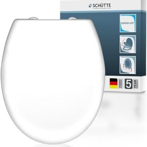 SCHÜTTE Duroplast WC-Sitz mit Absenkautomatik – Abnehmbarer Klodeckel für modernes Baddesign