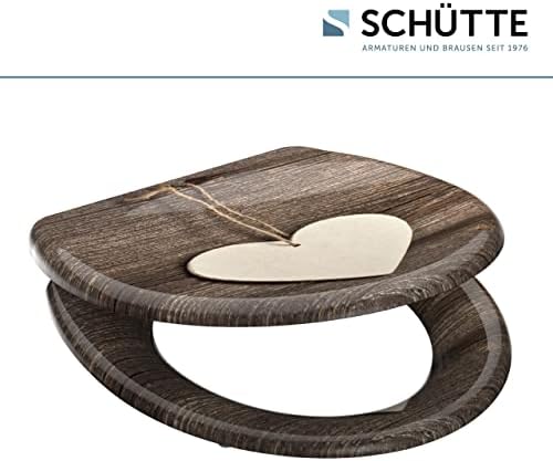 SCHÜTTE STONE WC-Sitz Duroplast mit Absenkautomatik & Schnellverschluss - ideale Reinigung, Belastung 150 kg, Steinmotiv