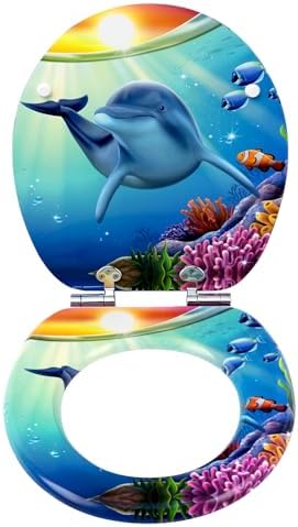 Toilettendeckel Holz mit Absenkautomatik - Leichter zu reinigender WC Sitz mit Quick-Release für modernes Baddesign