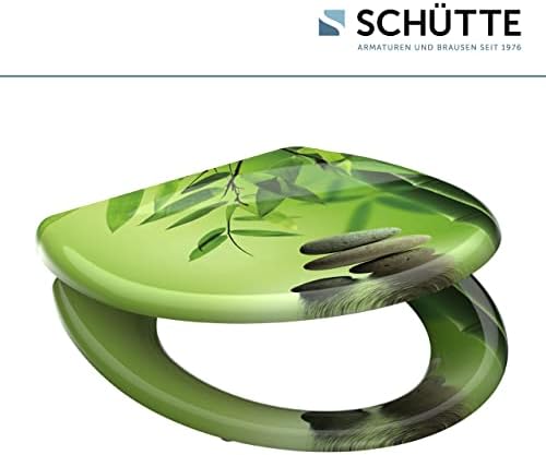 SCHÜTTE STONE WC-Sitz Duroplast mit Absenkautomatik & Schnellverschluss - ideale Reinigung, Belastung 150 kg, Steinmotiv