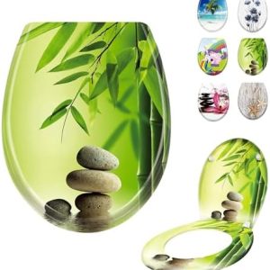 LARS360 WC Sitz mit Absenkautomatik, antibakteriell & antistatisch, ideal für Hänge-WCs 45x38cm